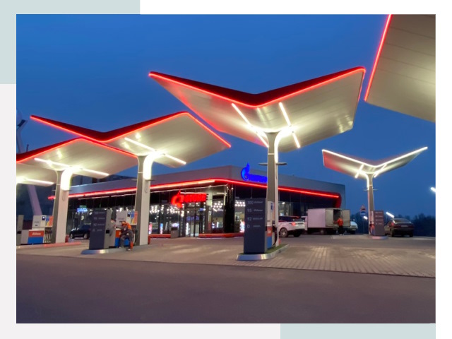 Навесы для АЗС в Полевской