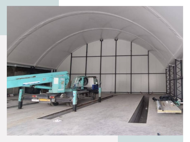 Внутреннее оснащение ангаров в Полевской