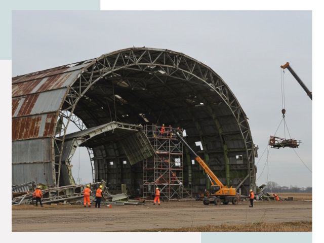 Демонтаж ангаров в Полевской